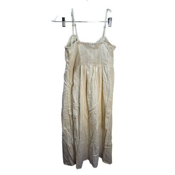 NEW Cotton On Linen Woven Beth Button Front Midi Dress XXS - Picture 3 of 6